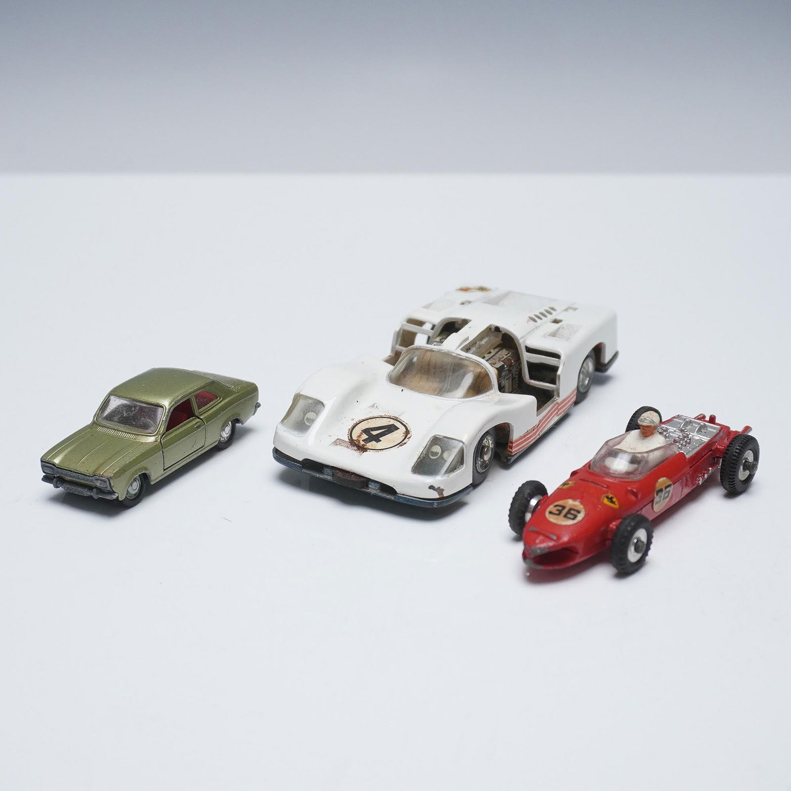 3pc Vintage Diecast Cars, Dinky Ferrari, Schuco Chaparral & Ford Escort (1 of 5)