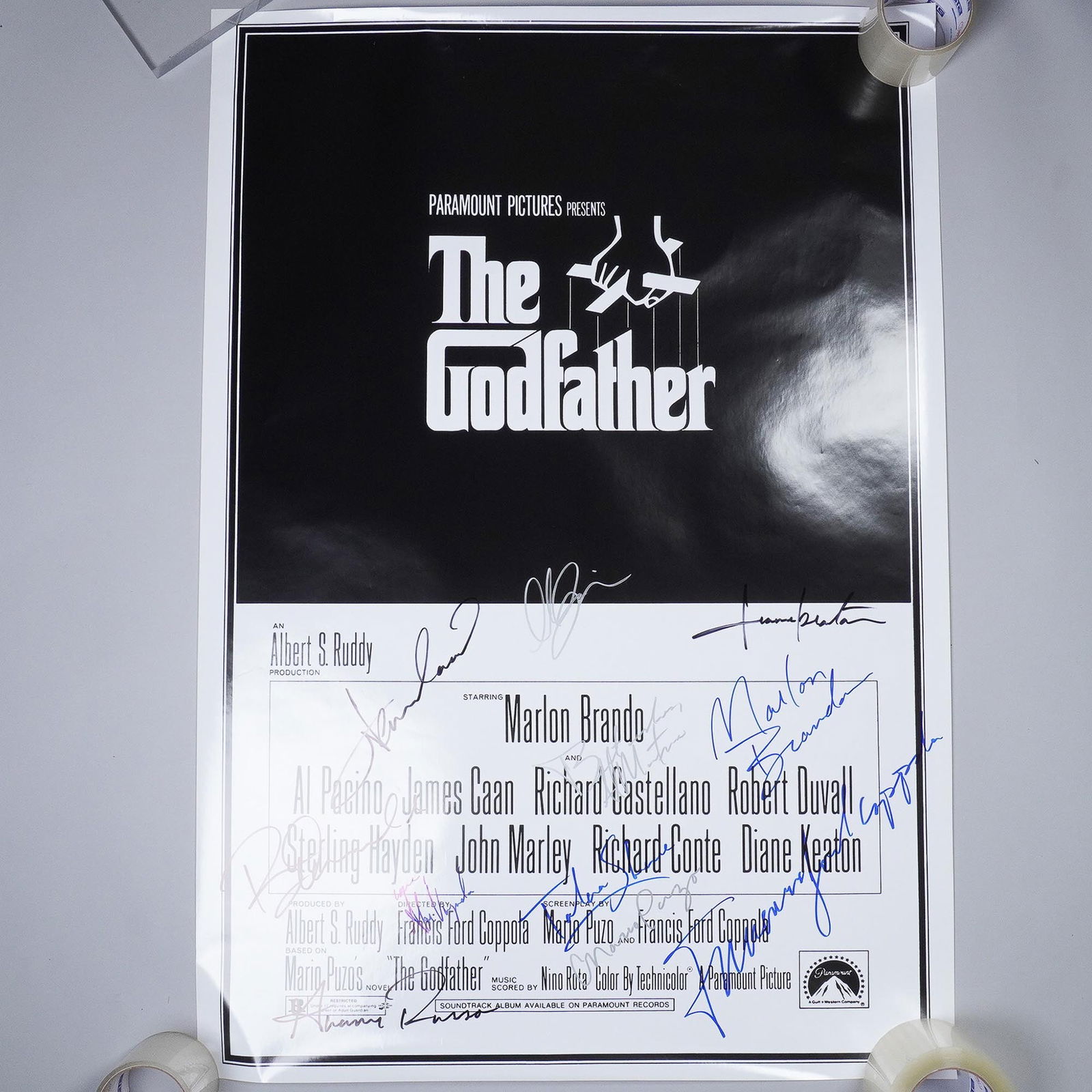 The Godfather Cast Signed Movie Poster (1 of 3)