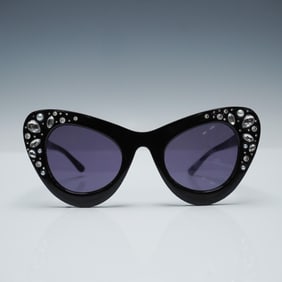 Betsey Johnson Cat Eye Sunglasses with Embellished Frame