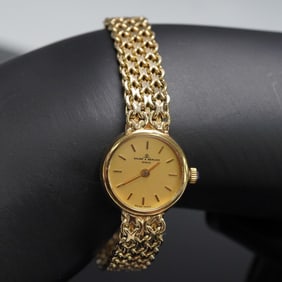 Baume & Mercier 14K Gold Wristwatch with Chain Link Bracelet