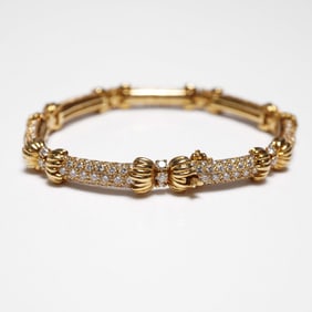 18K Gold Bracelet with 7.5 CT Diamonds
