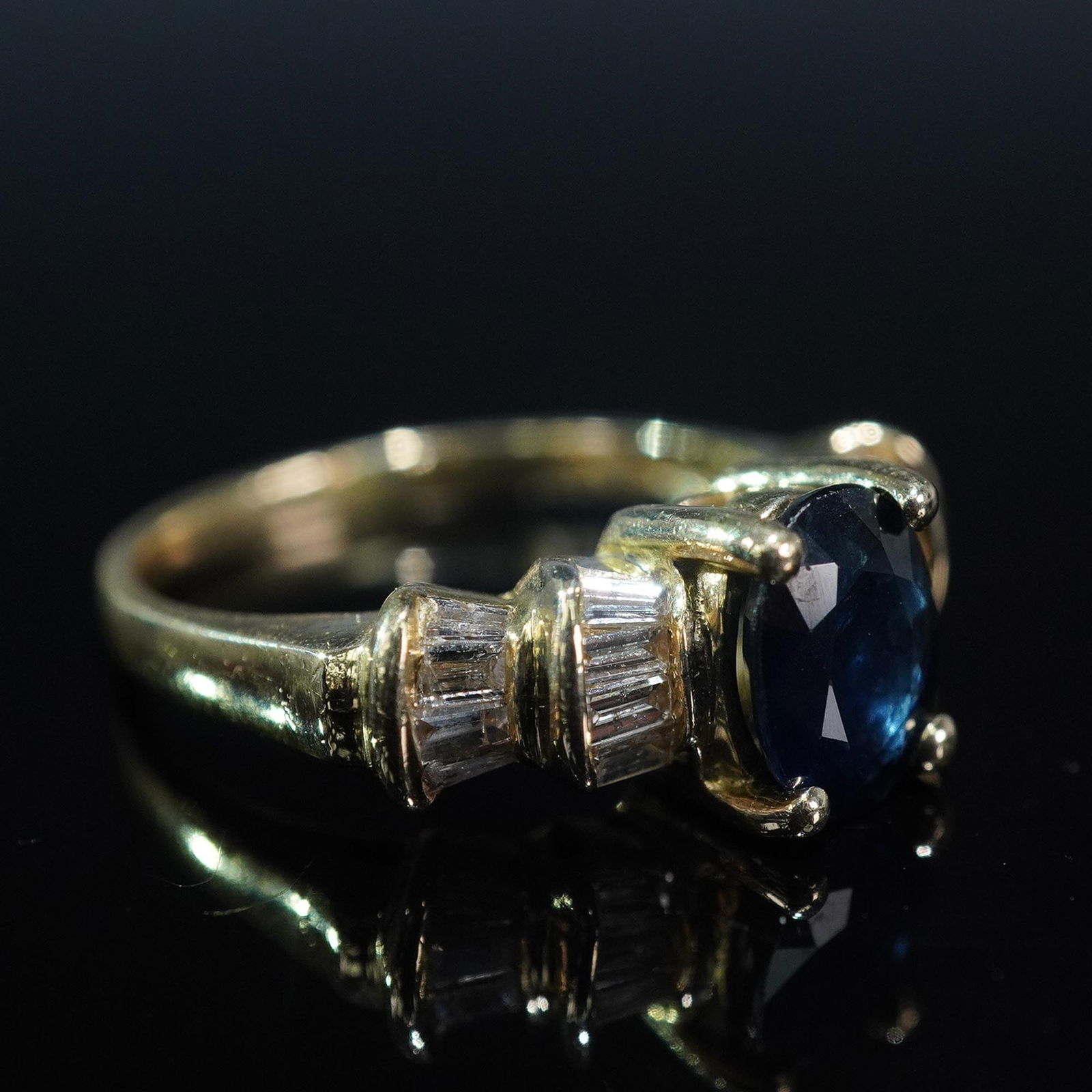 14K Gold, Sapphire and Diamond Ring (1 of 7)