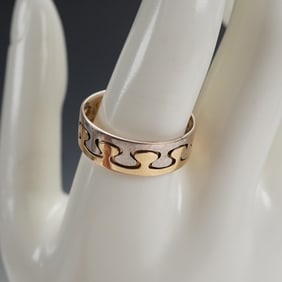 Ed Levin 14K Gold and Sterling Silver Ring