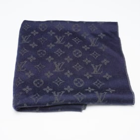Louis Vuitton Monogram Navy Cashmere Scarf