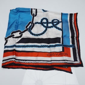 Louis Vuitton Silk Scarf with Nautical Rope Design