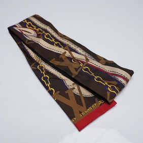 Louis Vuitton Silk Scarf, Tribute To Bandeau Marron
