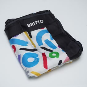 Britto Silk Scarf with Colorful Abstract Print