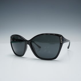Vogue Black Sunglasses with Rhinestone Detailing