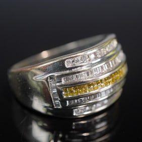 White and Yellow Gold Diamond Ring