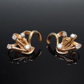 1.5 CTW 14K Gold Diamond Earrings