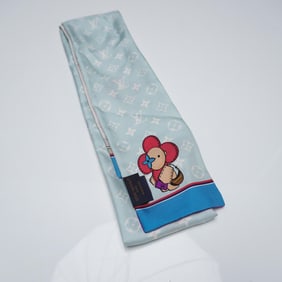 Louis Vuitton Silk Bandeau Scarf, Vivienne and Monogram Motif