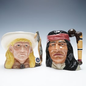2pc Royal Doulton Medium Character Jugs