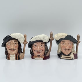 3pc Royal Doulton Small Character Jugs, Three Musketeers