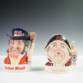 2pc Royal Doulton Jim Beam Whiskey Character Jugs