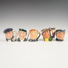 5pc Royal Doulton Character Jug Collection