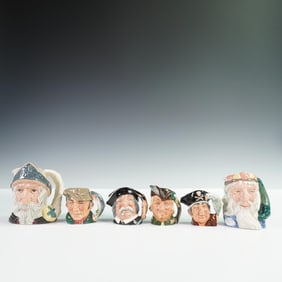 6pc Royal Doulton Character Jug Assortment with Various Titles