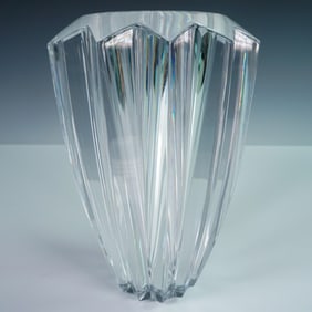Orrefors Crystal Vase, Prism Cut Design