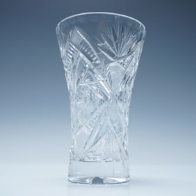 American Brilliant Cut Glass Vase