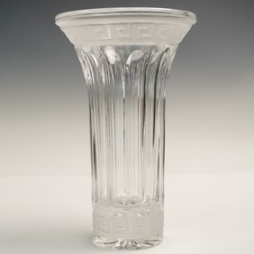 Designers Guild Crystal Vase with Greek Key Motif