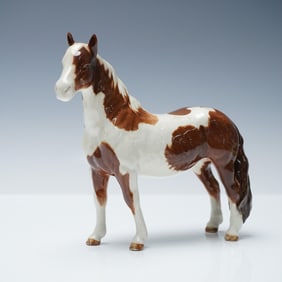 Beswick Horse Figurine, Pinto Pony - Skewbald 1373