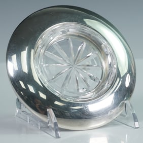 Saint Hilaire Silver Plated and Crystal Caviar Presentoir