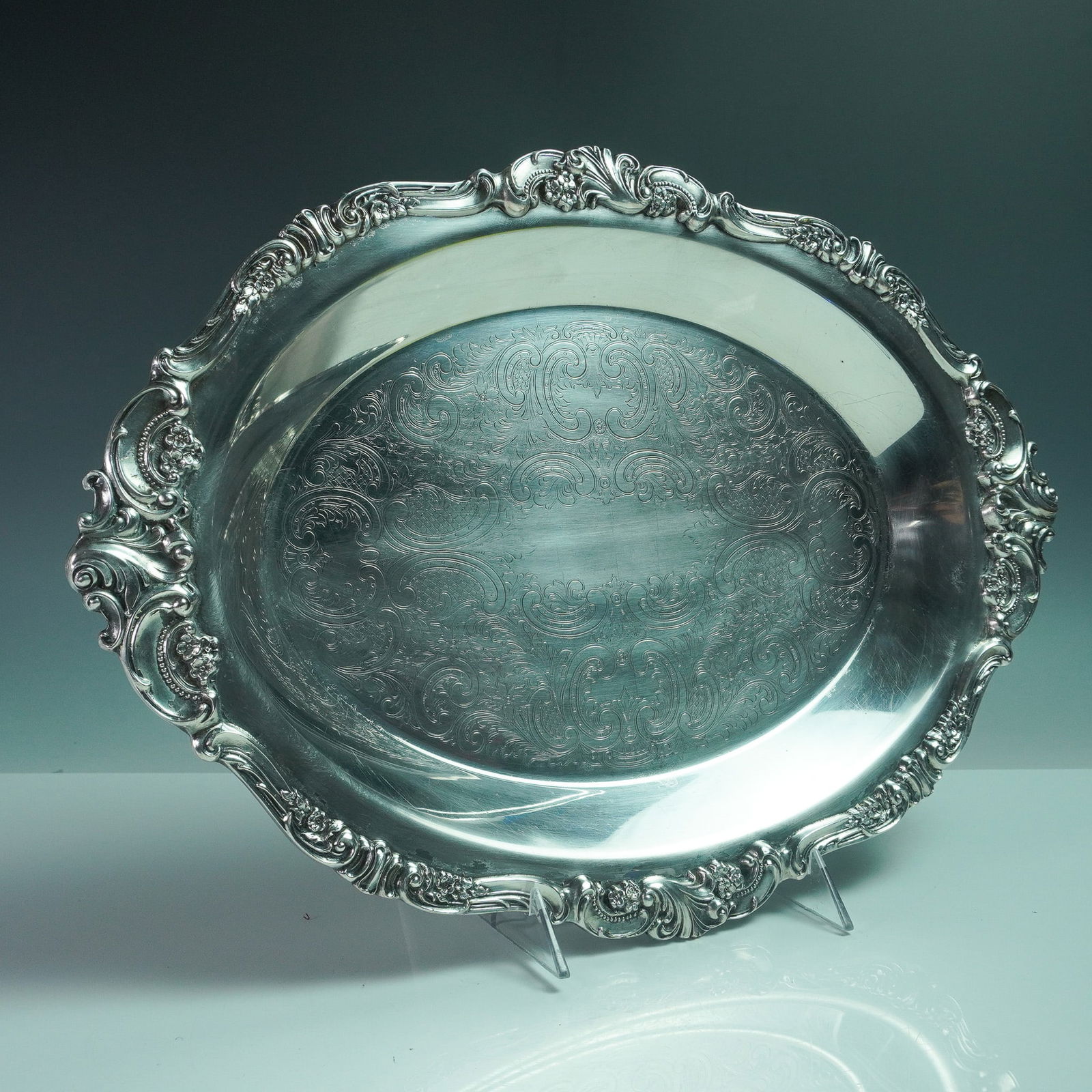 Wallace Silver-Plated Relish Tray, Baroque (1 of 6)