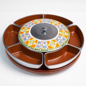 Lenox Metal and Ceramic Serve Ware Set