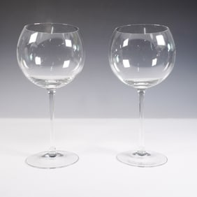 2pc Crystal Wine Glasses, Christinenh?tte Zwiesel Crown-C Mark