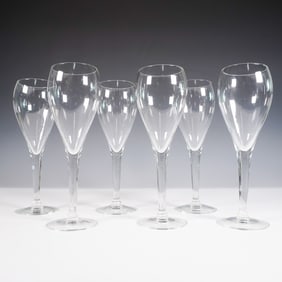 6pc Clear Champagne Flutes