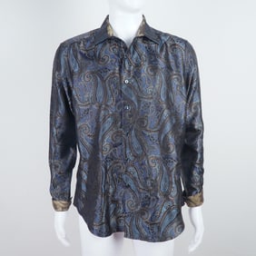 Robert Graham Limited Edition Silk Paisley Shirt, Size M