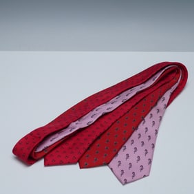 3pc Britto 100% Silk Neckties with Novelty Patterns