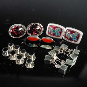 13pc Cufflinks and Shirt Stud Assortment
