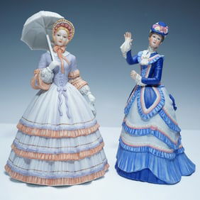 2pc Lenox Figurines, Grand Tour and Springtime Promenade