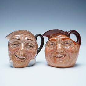 2pc Royal Doulton Small Character Jugs