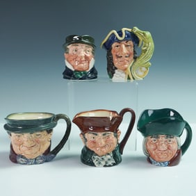5pc Royal Doulton Small Character Jugs
