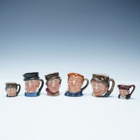 6pc Royal Doulton Miniature and Tiny Character Jugs