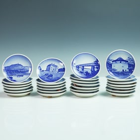 26pc Royal Copenhagen Miniature Landmark Plates 2010