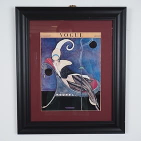 Art Deco Vogue Cover Art Print, Framed