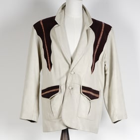 Los Altos Boots Men's Leather Jacket with Stingray Accents