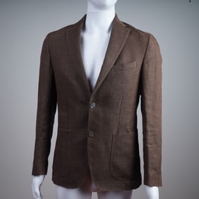 Paul Taylor Brown Linen Blend Men's Jacket, Size 48