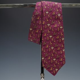Ferragamo Silk Tie, Circus Kangaroo Print