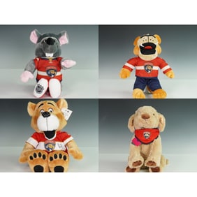 4pc Florida Panthers Mascot Plush Set