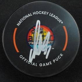 Autographed Alex Ovechkin Inglasco NHL All Star Game Puck