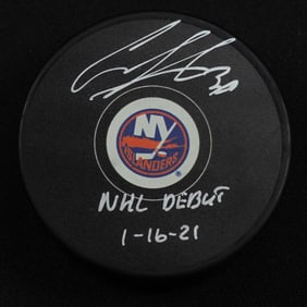 Ilya Sorokin Signed New York Islanders NHL Puck