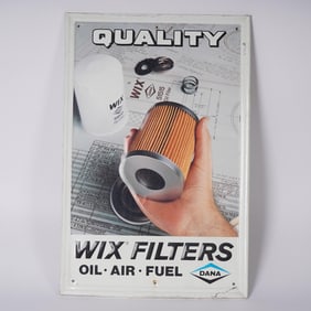 Embossed WIX Filters Quality Advertising Sign