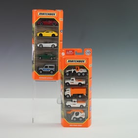 2pc Matchbox 5-Car Die-Cast Vehicle Sets, Autobahn Express & MBX Road Crew