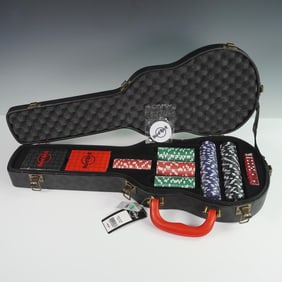 Hard Rock Casino Guitar Case Poker Set