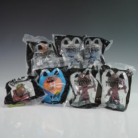 7pc McDonald's Marvel Studios, Disney Pixar, and Nerf Happy Meal Toys