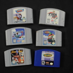 6pc Nintendo 64 Game Cartridges, Tony Hawk, FIFA, and More