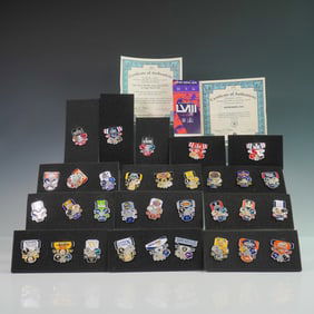 32pc Super Bowl Enamel Pins with Ticket